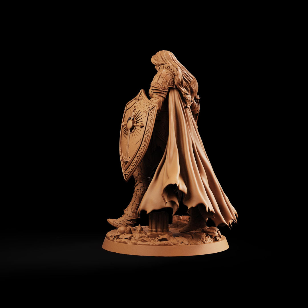 Female Paladin Miniature, Liora Sword Shield Holy Knight, PaintedOrNot Original DnD Pathfinder
