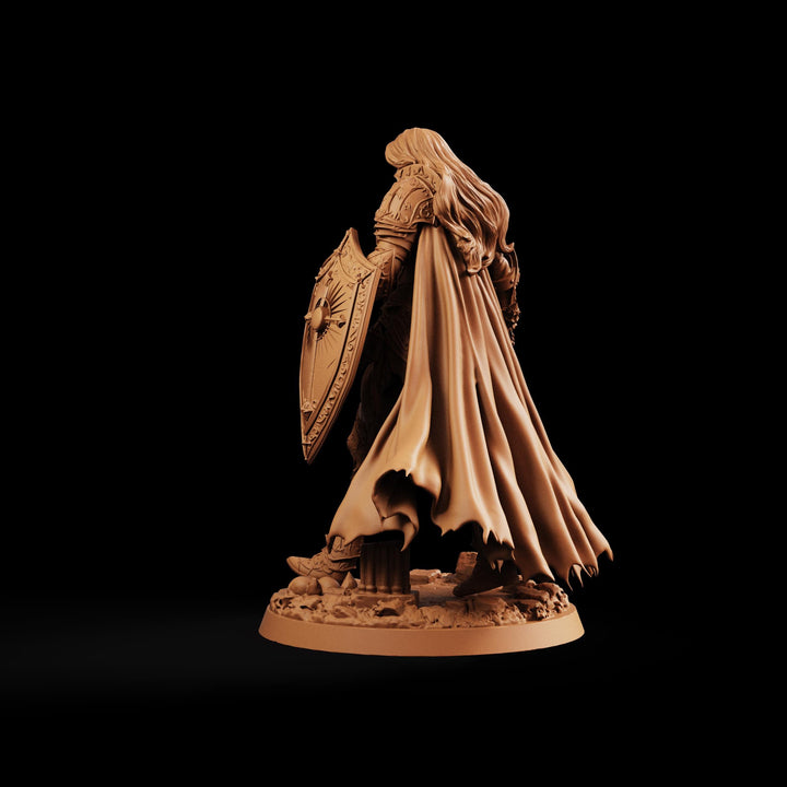 Female Cleric STL, Soleira Battle Priestess, PaintedOrNot Original Digital Mini for DnD 5E