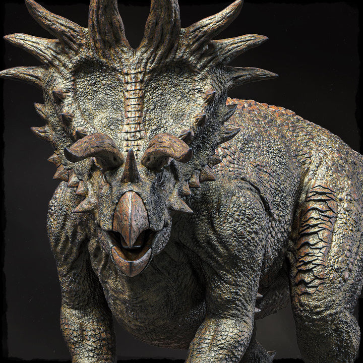 Triceratops Dinosaur Miniature, Horned Beast Monster, Unpainted Resin Tabletop RPG Figure