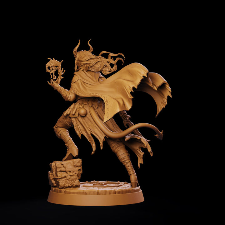 Female Tiefling Arcane Rogue Miniature, Belyra Spellblade, PaintedOrNot Original DnD Pathfinder