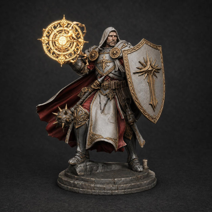 War Cleric Battle Priest Magic, PaintedOrNot Original Design Unpainted Mini | 5 Sizes /Scales