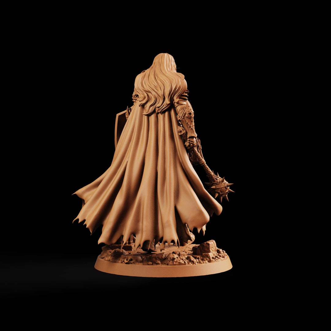 Female Cleric Miniature, Soleira Battle Priestess, PaintedOrNot Original Unpainted Mini | 5 Sizes