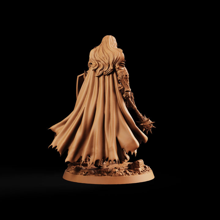 Female Cleric Miniature, Soleira Battle Priestess, PaintedOrNot Original Unpainted Mini | 5 Sizes