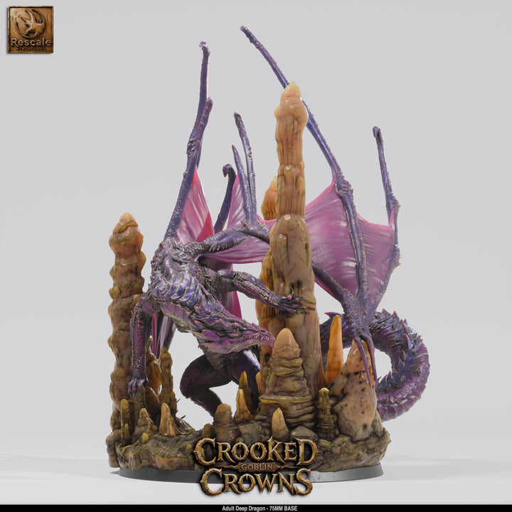 Deep Dragon Miniature | Cave Dragon Boss Monster | Unpainted Resin DnD Pathfinder