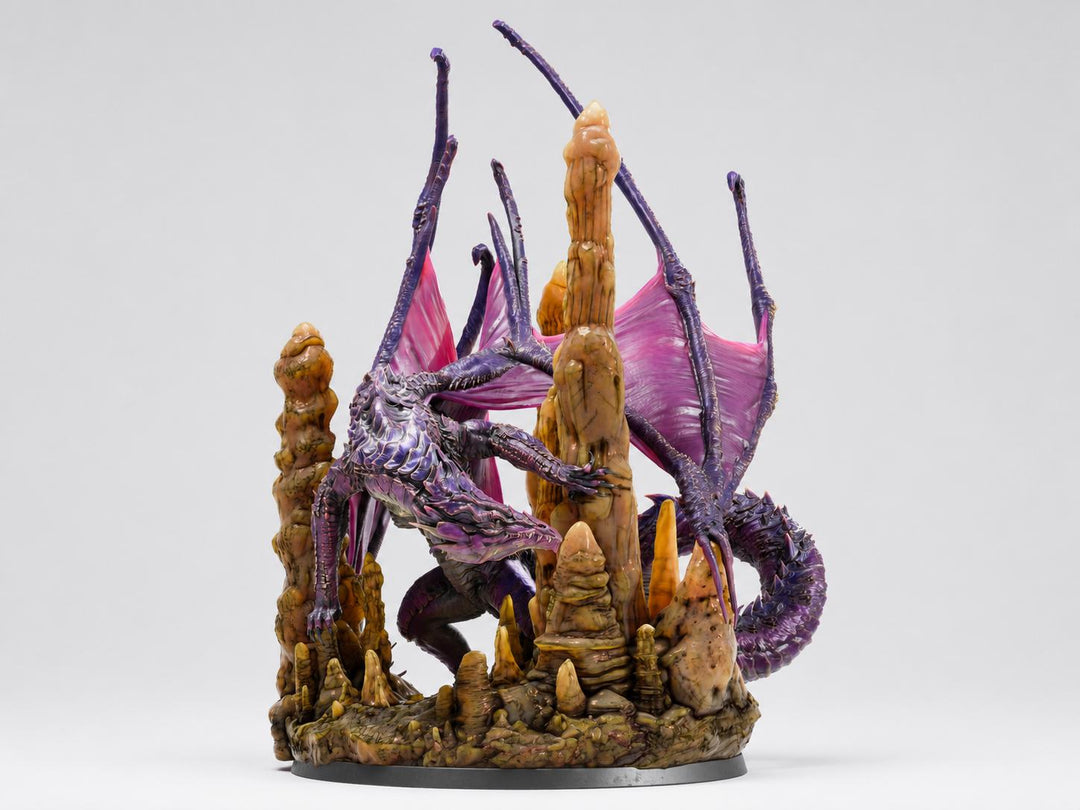 Deep Dragon Miniature | Cave Dragon Boss Monster | Unpainted Resin DnD Pathfinder