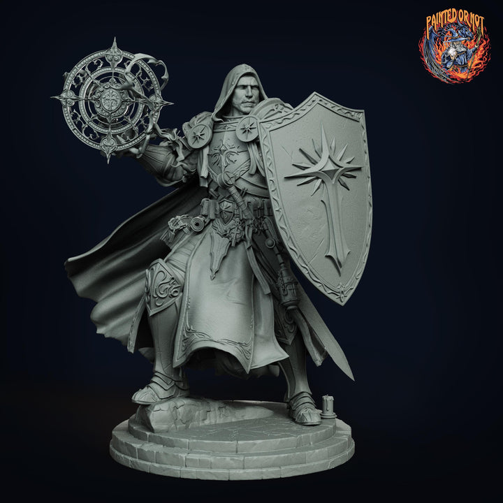 Holy Paladin Divine Judge Miniature | Corvane Magic Pose | PaintedOrNot Original Unpainted Mini | 5 Sizes