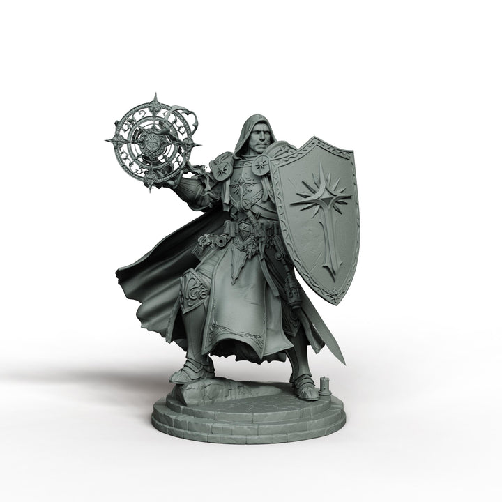 Holy Paladin Divine Judge Miniature | Corvane Magic Pose | PaintedOrNot Original Unpainted Mini | 5 Sizes