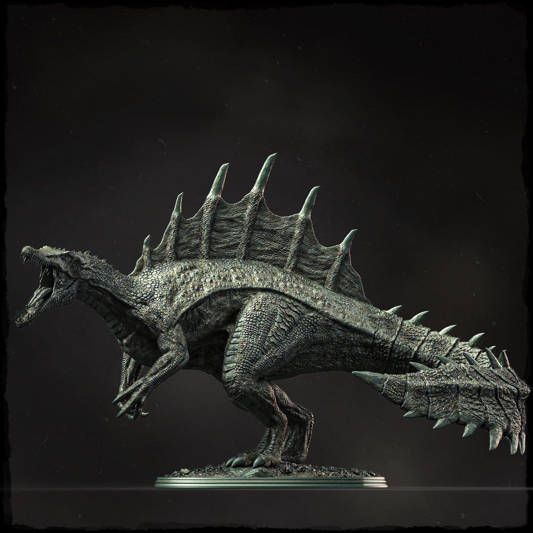 Spinosaurus Dinosaur Miniature | Prehistoric Apex Predator | Unpainted Resin DnD Pathfinder