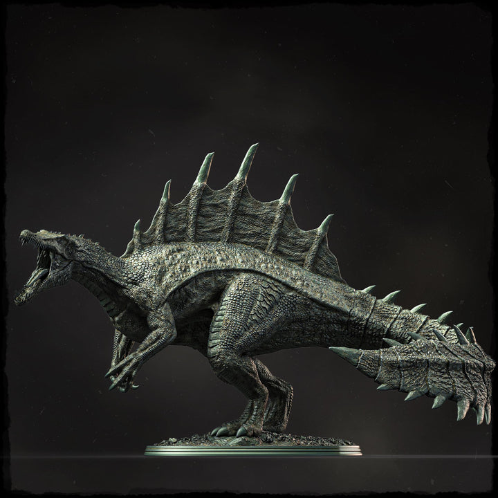 Spinosaurus Dinosaur Miniature | Prehistoric Apex Predator | Unpainted Resin DnD Pathfinder