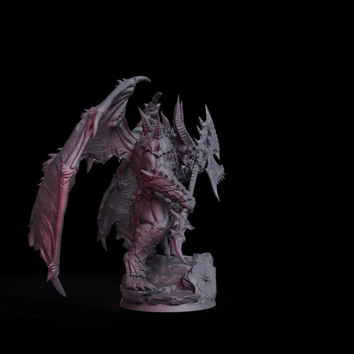 Demon Lord Miniature | Narzakar Winged Greater Demon | PaintedOrNot Original DnD 5E Pathfinder