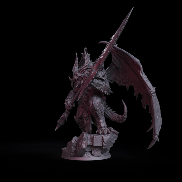 Demon Lord Miniature | Narzakar Winged Greater Demon | PaintedOrNot Original DnD 5E Pathfinder