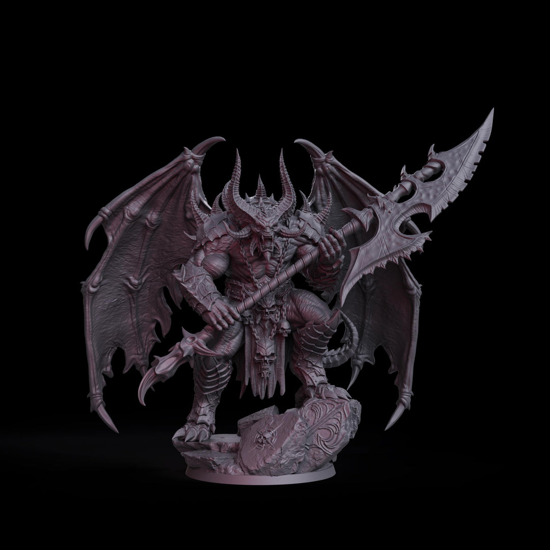 Demon Lord Miniature | Narzakar Winged Greater Demon | PaintedOrNot Original DnD 5E Pathfinder