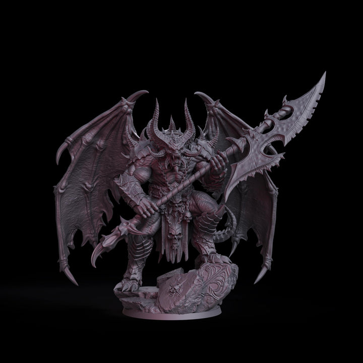 Demon Lord Miniature | Narzakar Winged Greater Demon | PaintedOrNot Original DnD 5E Pathfinder