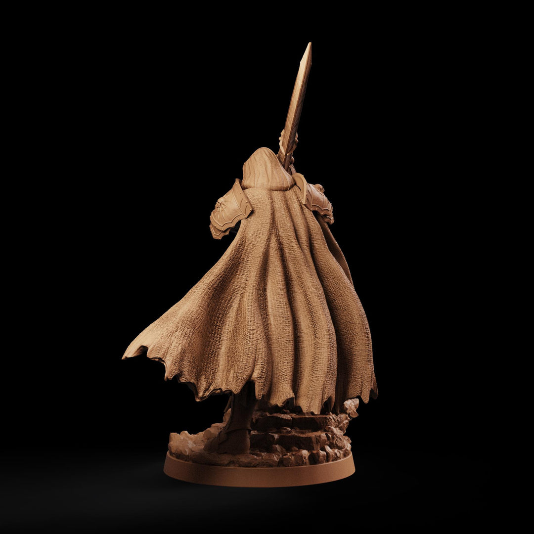 Dark Paladin Miniature | Seldravan Hooded Fallen Knight | PaintedOrNot Original DnD Pathfinder
