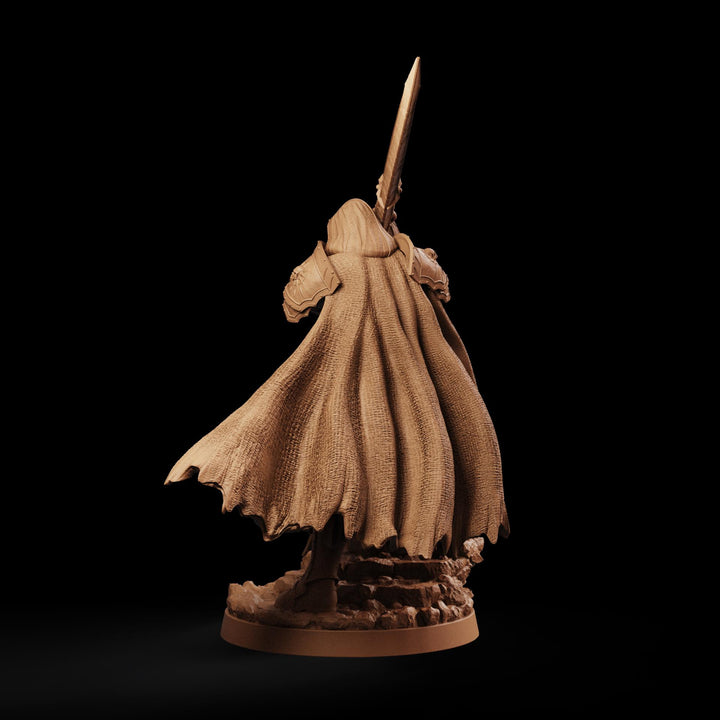 Dark Paladin Miniature | Seldravan Hooded Fallen Knight | PaintedOrNot Original DnD Pathfinder