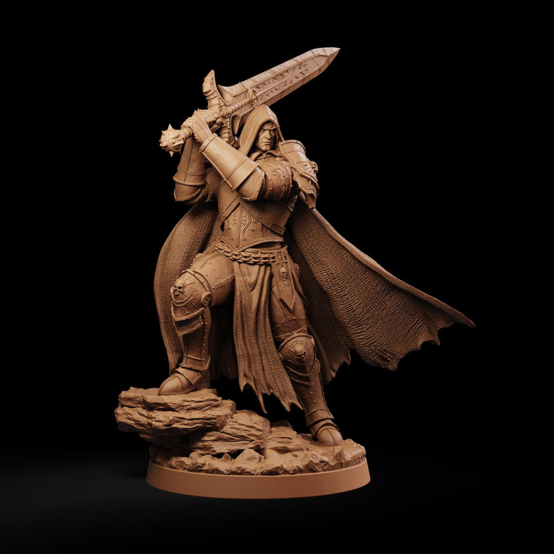 Dark Paladin Miniature | Seldravan Hooded Fallen Knight | PaintedOrNot Original DnD Pathfinder