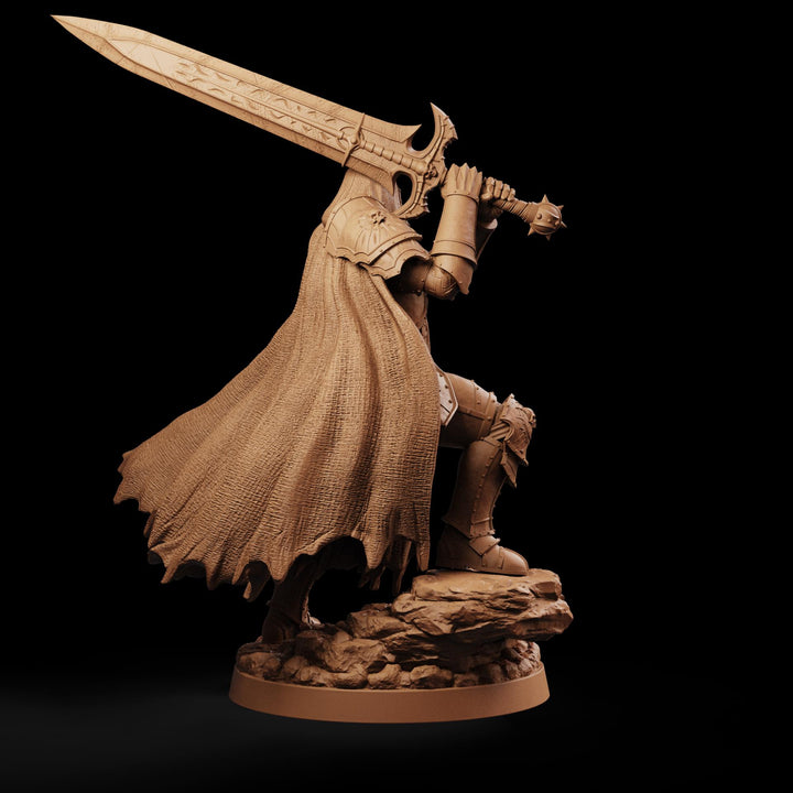 Dark Paladin Miniature | Seldravan Hooded Fallen Knight | PaintedOrNot Original DnD Pathfinder