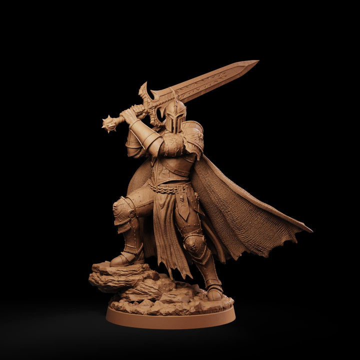 Evil Paladin Miniature | Keldavain Armored Blackguard Knight | PaintedOrNot Original DnD Pathfinder