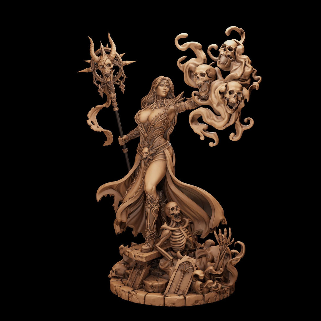 Human Necromancer Miniature | Merzara Female Undead Summoner | PaintedOrNot Original UNPAINTED Resin DnD 5E Pathfinder