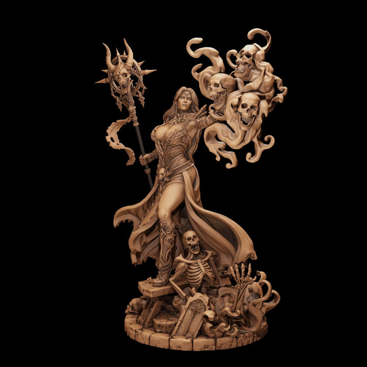 Human Necromancer Miniature | Merzara Female Undead Summoner | PaintedOrNot Original UNPAINTED Resin DnD 5E Pathfinder