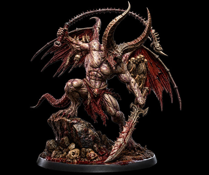 Balor Demon Miniature | Winged Demon Lord Boss | UNPAINTED Resin DnD 5E Pathfinder