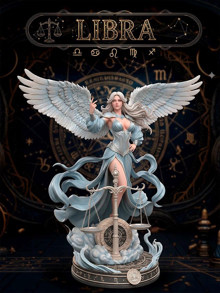 Female Libra Zodiac Miniature | Celestial Sorceress NSFW Topless | UNPAINTED Resin DnD Pathfinder