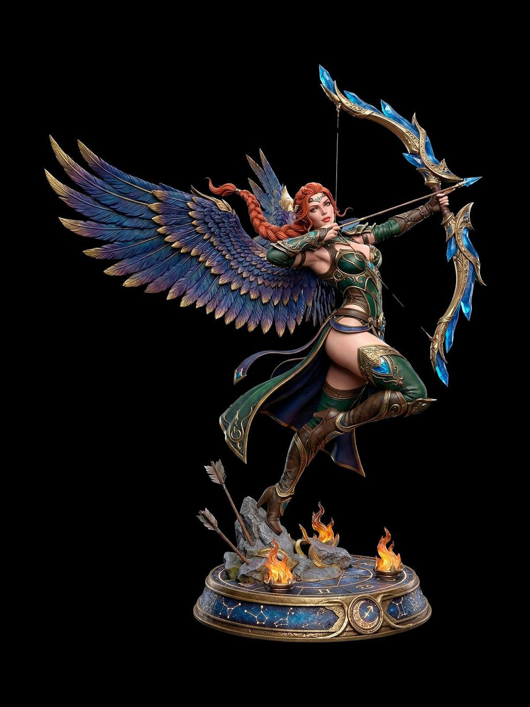 Female Sagittarius Zodiac Miniature | Celestial Archer NSFW Topless | UNPAINTED Resin DnD Pathfinder