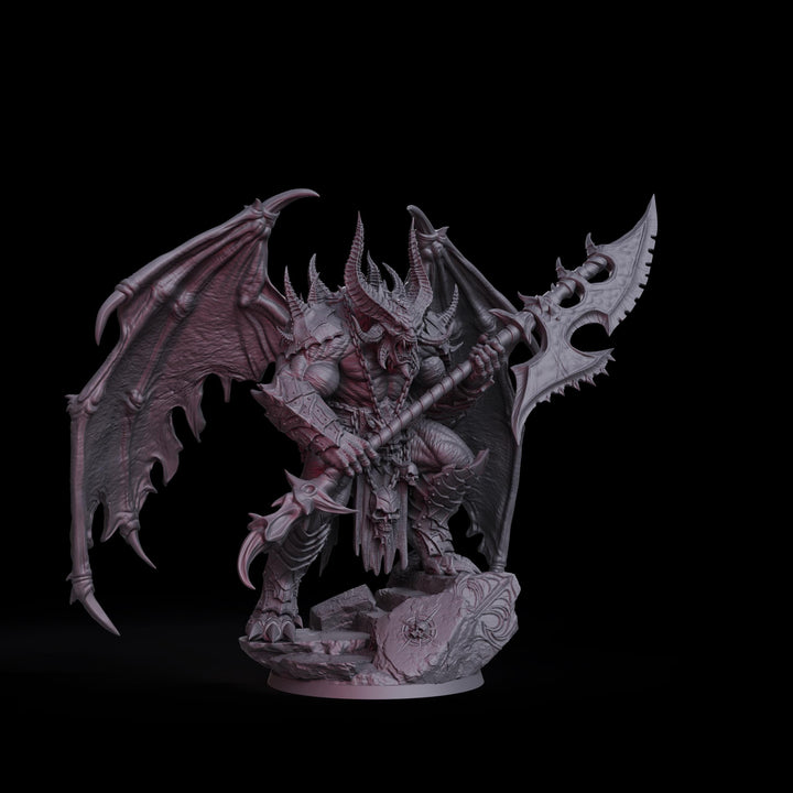 Demon Lord Miniature | Narzakar Winged Greater Demon | PaintedOrNot Original DnD 5E Pathfinder