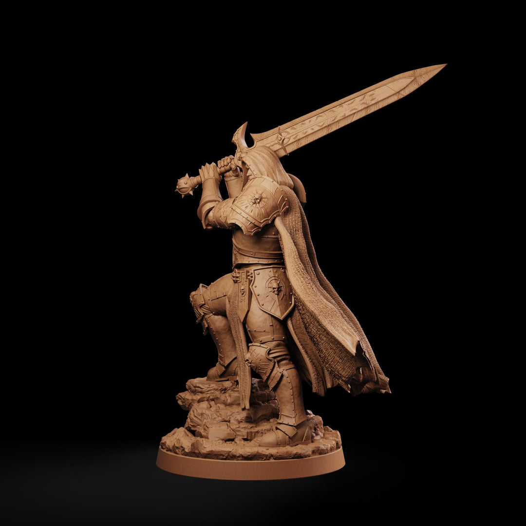 Dark Paladin Miniature | Seldravan Hooded Fallen Knight | PaintedOrNot Original DnD Pathfinder