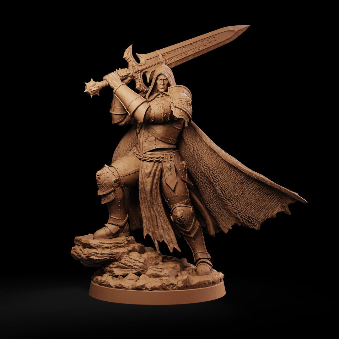 Dark Paladin Miniature | Seldravan Hooded Fallen Knight | PaintedOrNot Original DnD Pathfinder