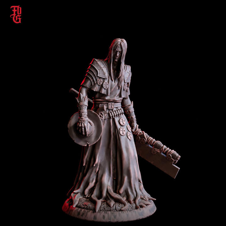 Witch Hunter Miniature | Monster Slayer Fighter Gunslinger | UNPAINTED Resin DnD 5E Pathfinder