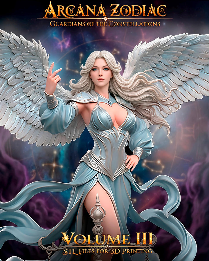 Female Libra Zodiac Miniature | Celestial Sorceress NSFW Topless | UNPAINTED Resin DnD Pathfinder