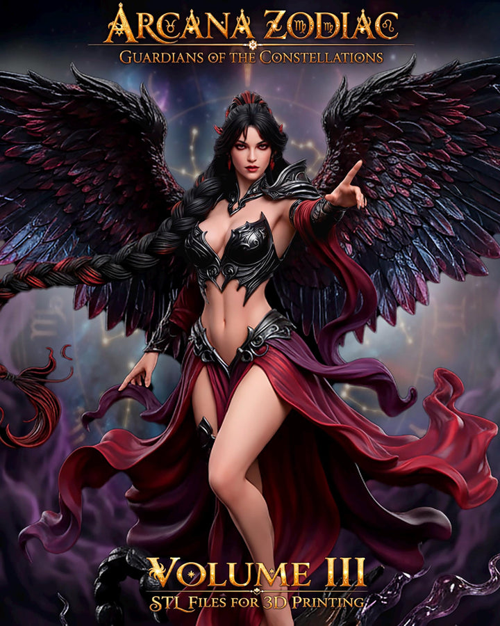 Female Scorpio Zodiac Miniature | Celestial Sorceress NSFW Topless | UNPAINTED Resin DnD Pathfinder