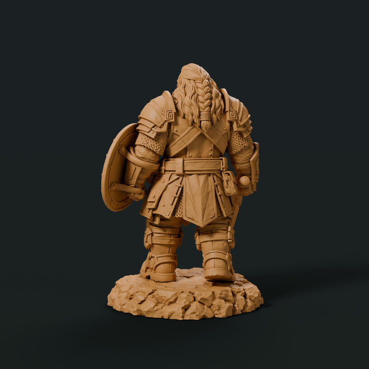Dwarf Fighter STL | Ordrik Korrun Axe Shield Warrior Digital Download | PaintedOrNot Original DnD Pathfinder