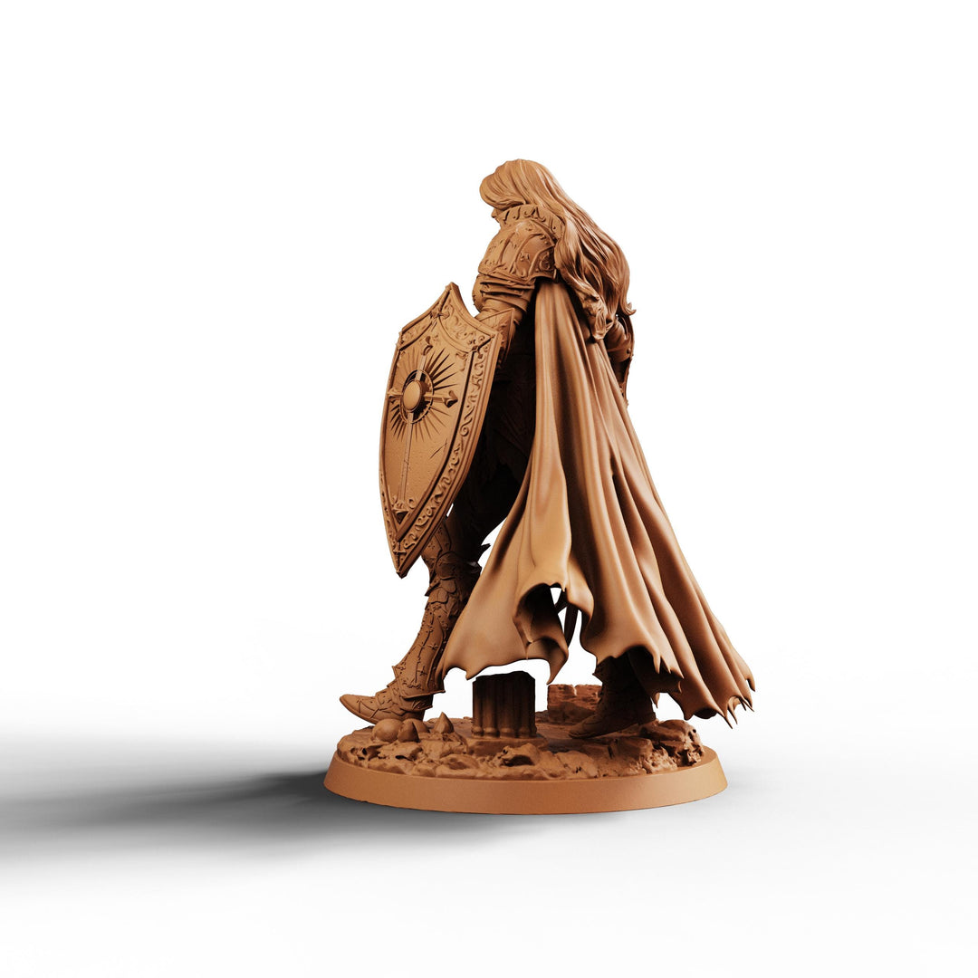 Female Paladin STL | Liora Sword Shield Holy Knight Digital Download | PaintedOrNot Original DnD Pathfinder