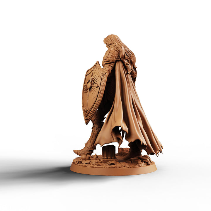 Female Paladin STL | Liora Sword Shield Holy Knight Digital Download | PaintedOrNot Original DnD Pathfinder