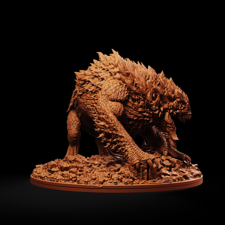 Tarrasque Miniature | Colossal Behemoth Boss Monster | Drovaskorn | UNPAINTED Resin 5E Pathfinder