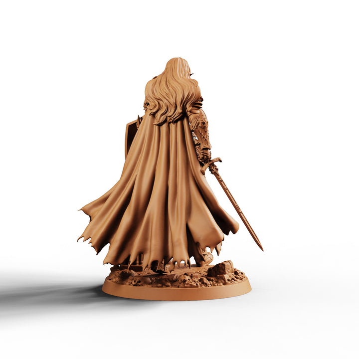 Female Paladin STL | Liora Sword Shield Holy Knight Digital Download | PaintedOrNot Original DnD Pathfinder