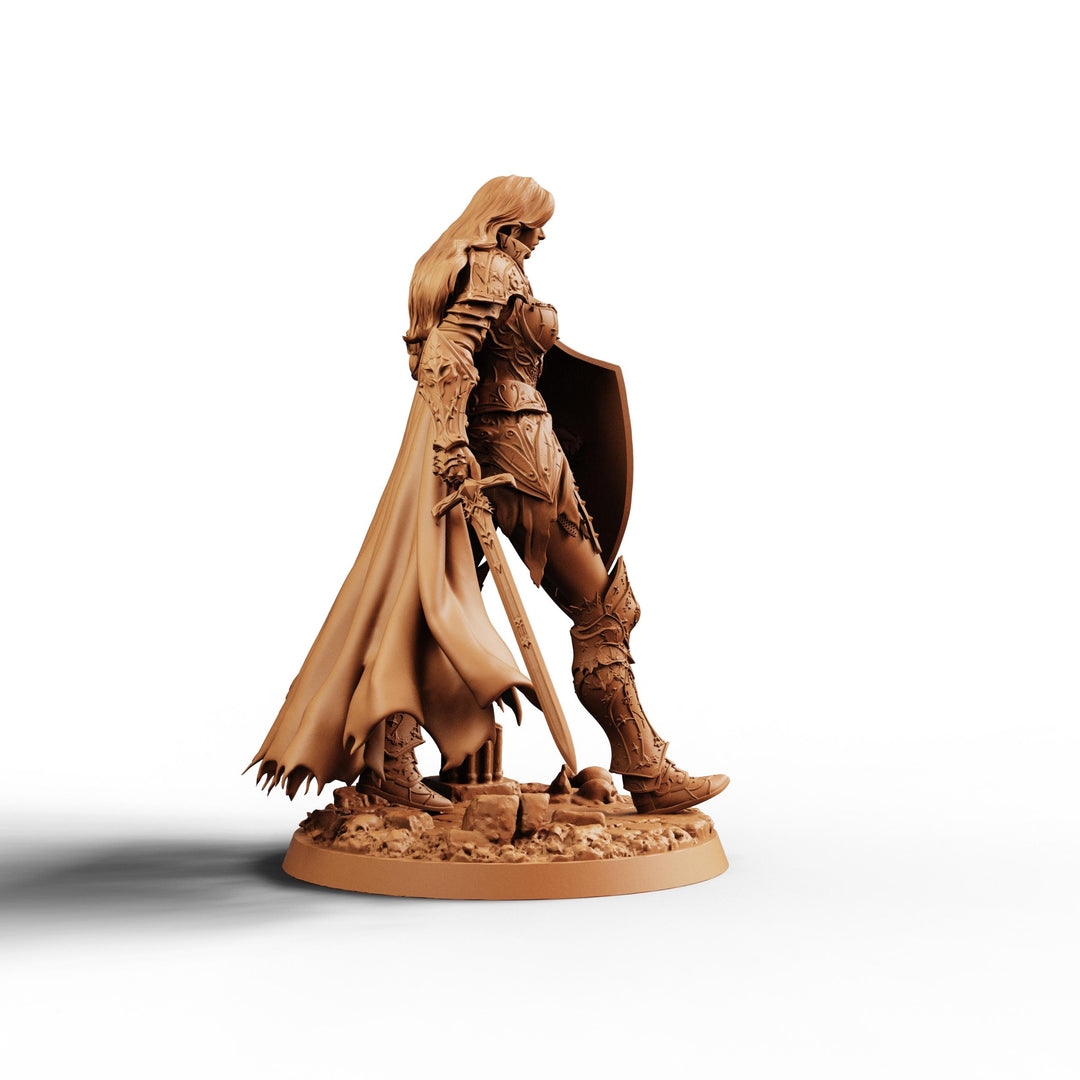 Female Paladin STL | Liora Sword Shield Holy Knight Digital Download | PaintedOrNot Original DnD Pathfinder