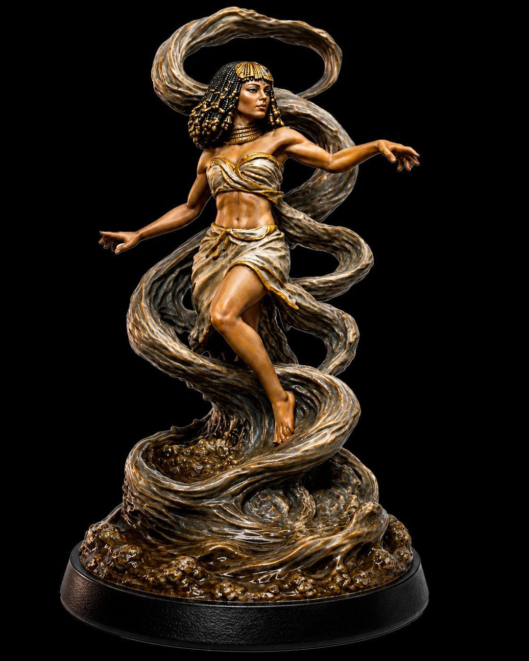Egyptian Sorceress Miniature | Female Human Wizard Warlock Queen | UNPAINTED Resin DnD Pathfinder