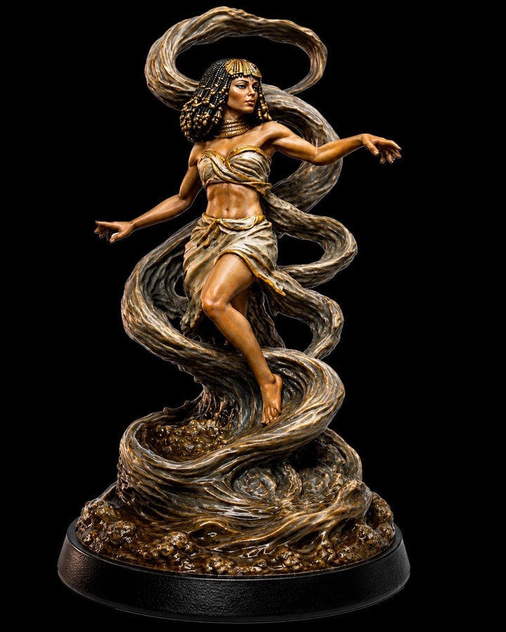 Egyptian Sorceress Miniature | Female Human Wizard Warlock Queen | UNPAINTED Resin DnD Pathfinder