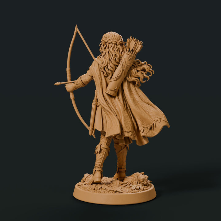 Female Elf Ranger Archer Miniature | Wood Elf Sharpshooter | DnD Pathfinder | Elavrielle | UNPAINTED Resin