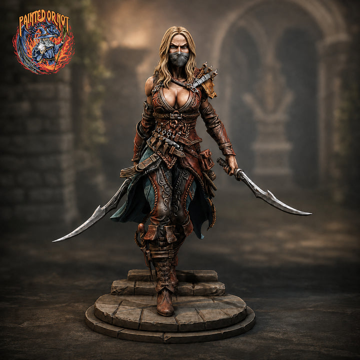 Masked Assassin Miniature STL | Zylah Rogue | Digital Download