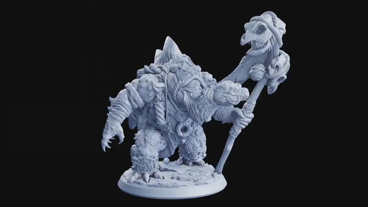Tortle Druid Cleric Monk PC NPC | 28mm, 32mm,54mm,75mm Scales | Player Character Mini  -D&amp;D 5e Pathfinder Figurine |Flesh of Gods