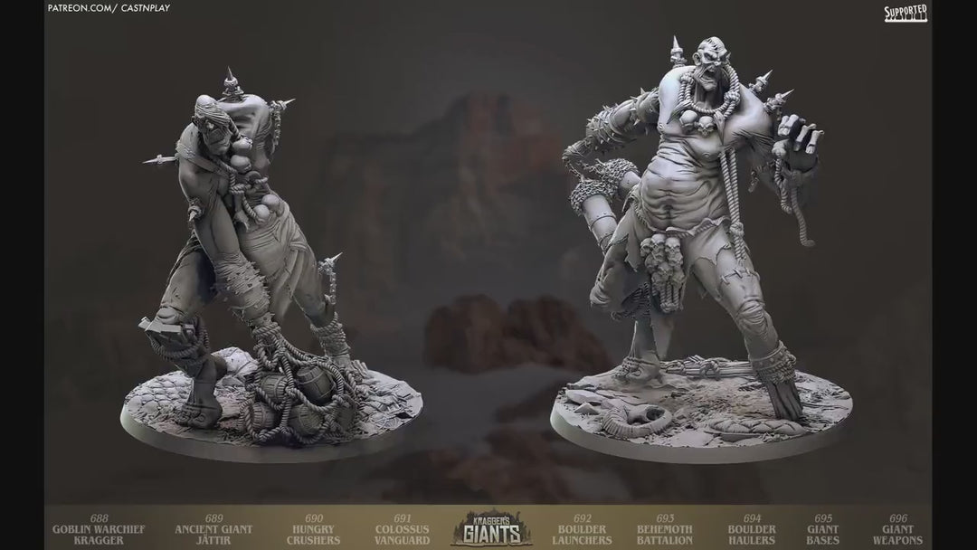 Hill Giant, Oger | 28mm &amp; 32mm Scale | 90mm Tall (32mm scale)| Dungeons and Dragons | Pathfinder Oger | Daybreak Miniatures | Tabletop RPG |