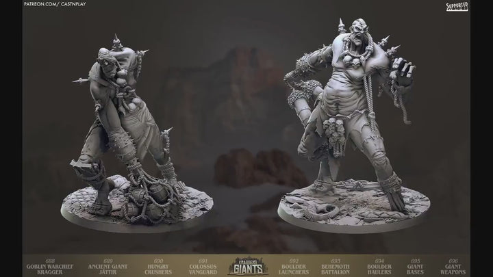 Hill Giant, Oger | 28mm &amp; 32mm Scale | 90mm Tall (32mm scale)| Dungeons and Dragons | Pathfinder Oger | Daybreak Miniatures | Tabletop RPG |