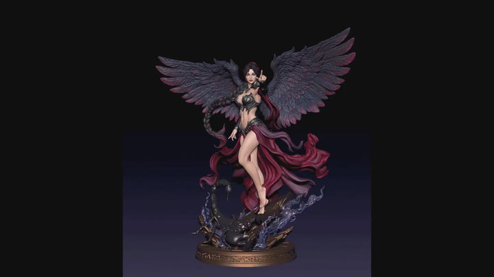 Female Scorpio Zodiac Miniature | Celestial Sorceress NSFW Topless | UNPAINTED Resin DnD Pathfinder