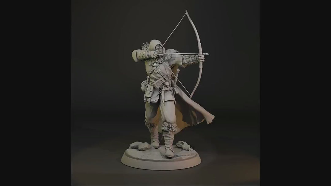 Human Ranger Fighter Shooting Bow, Paintedornot Original Design Unpainted Mini | 5 Sizes /Scales