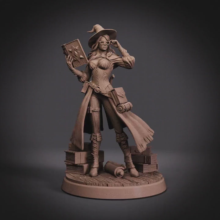 Witch Wizard Miniature STL | Arcelin Hat Pose | Digital Download