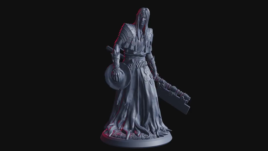 Witch Hunter Miniature | Monster Slayer Fighter Gunslinger | UNPAINTED Resin DnD 5E Pathfinder